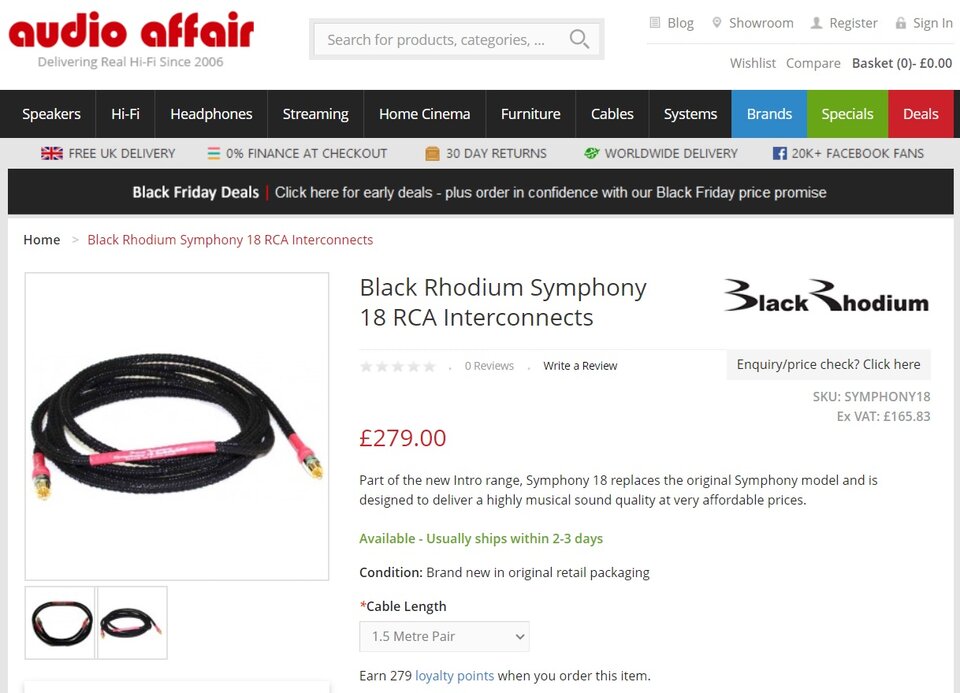 Black Rhodium Symphony 18 RCA Interconnects - Thanh ly.jpg